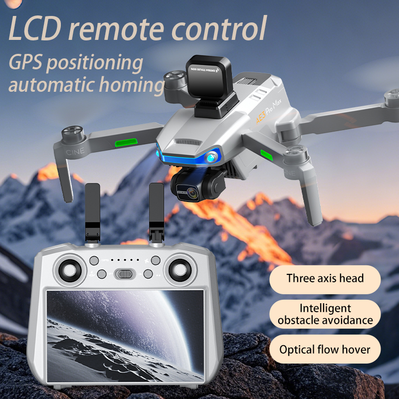 AE3 PRO Max NEW LCD SC GPS Dro – Drone Gimbal 3 Axis recenzja i cena